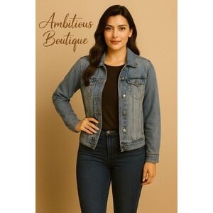 Cavalini Denim Collection Denim Jean Jacket / Size‎ Medium / Sku0096